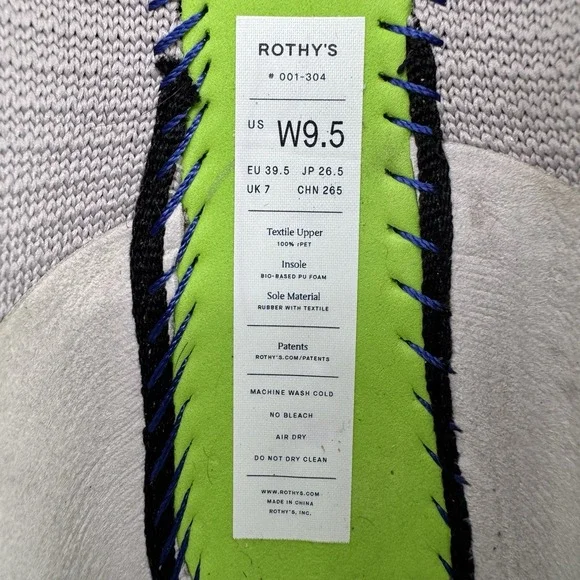 Rothy's The Flat Metallic Silver Women's 9.5 Round Toe Ballet Shoes - Picture 7 of 7